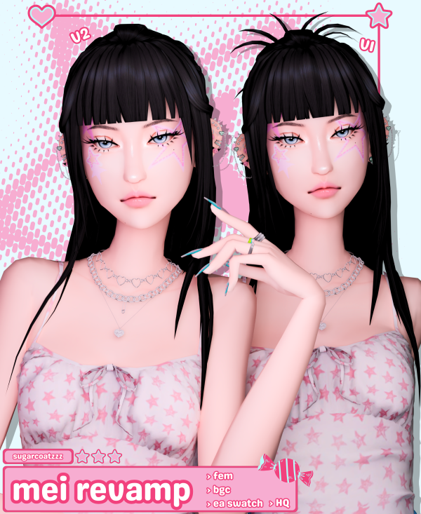 Maxis Match mei hair by simsfinds - The Sims 4 Custom Content