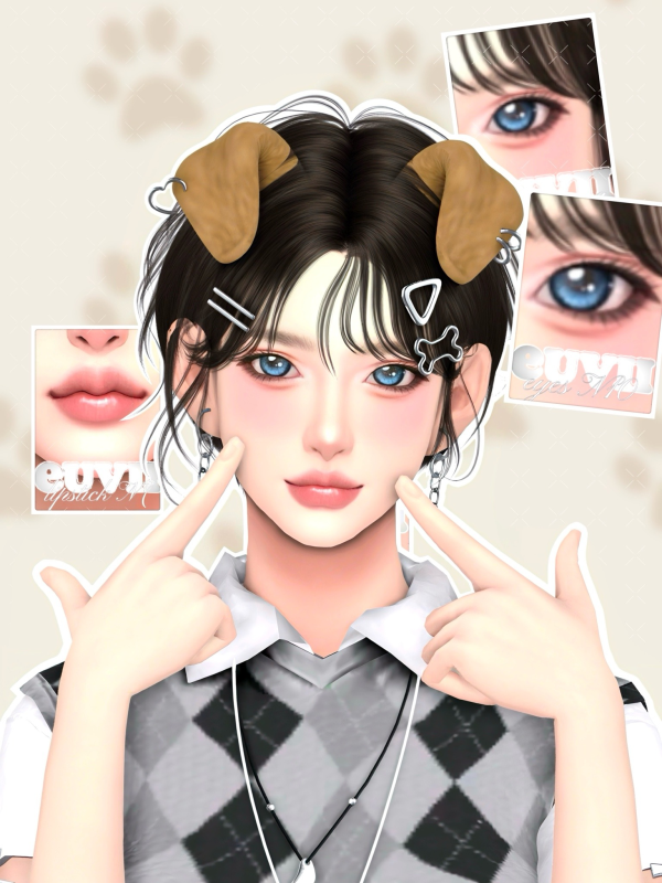 Maxis Match [euvii] puppyish makeup pack by simsfinds - The Sims 4 Custom Content