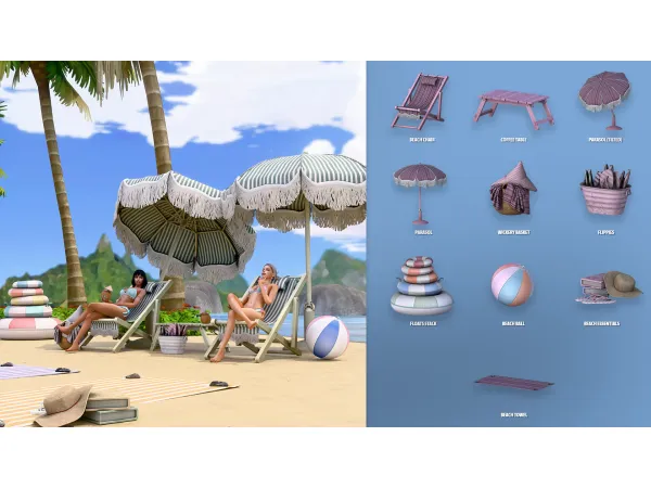 Mix SUMMER FUN PART 1 by modcollective - The Sims 4 Custom Content