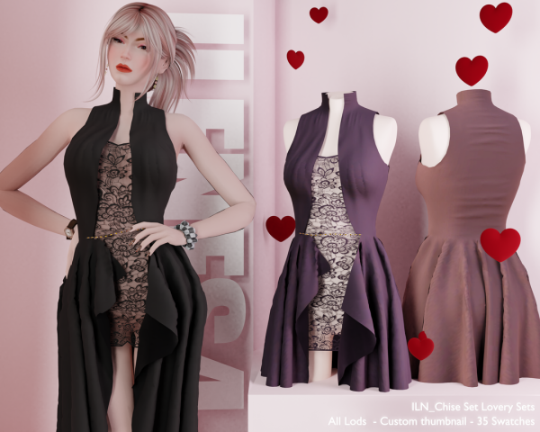 Alpha ILN Chise Set by ilenes4 - The Sims 4 Custom Content