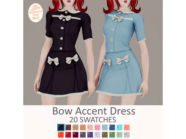 Bow Accent Dress By Guemara