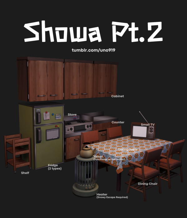 Mix Showa Set Pt2 by simsfinds - The Sims 4 Custom Content