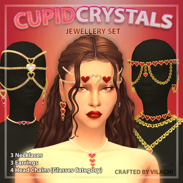 Maxis Match Vilachi CupidCrystals Jewellery Set by simsfinds - The Sims 4 Custom Content