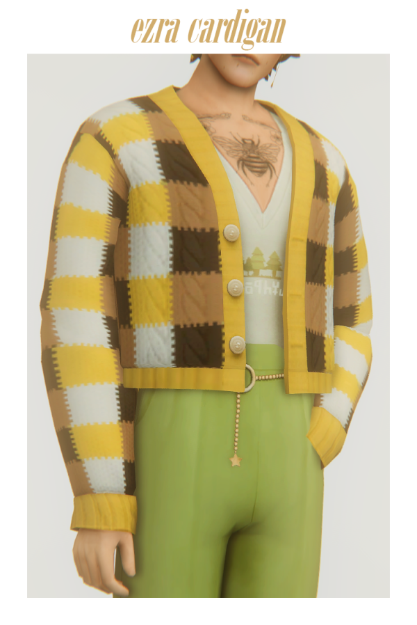 Maxis Match zane cardigan by simsfinds - The Sims 4 Custom Content