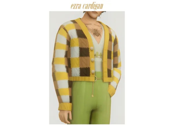 Maxis Match u00abzaneu00bb cardigan by clumsyalien - The Sims 4 Custom Content