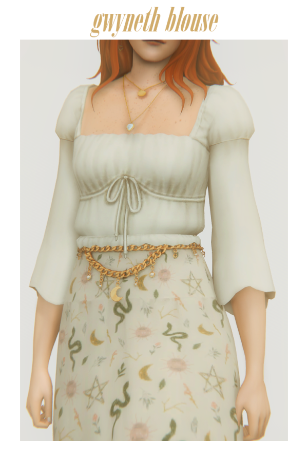 Maxis Match gwyneth blouse by simsfinds - The Sims 4 Custom Content