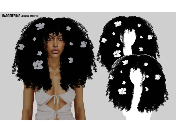 Alpha LILI HAIRSTYLE ACCESSORY by BadddieSims - The Sims 4 Custom Content