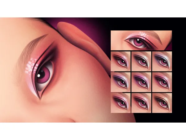 Maxis Match SOFT BLOOM EYESHADOW MC17 V1 by modcollective - The Sims 4 Custom Content