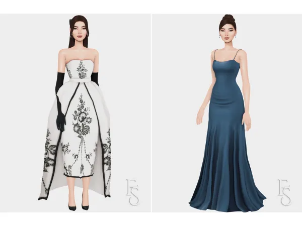 Mix Black Tie Lookbook by simsfinds - The Sims 4 Custom Content