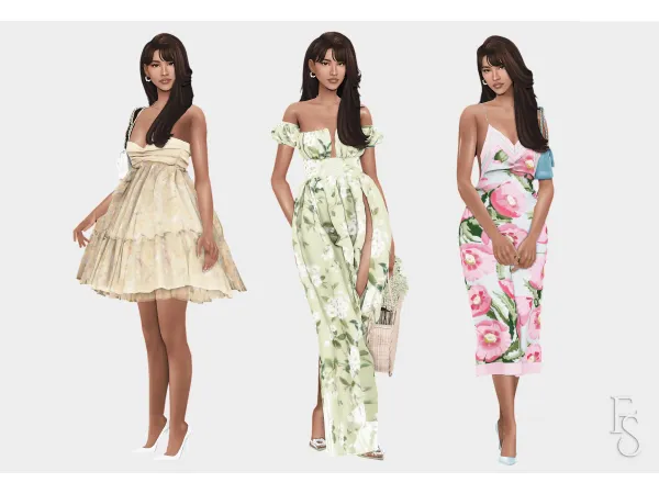 Mix Spring Wedding Guest Lookbook by farfallasims - The Sims 4 Custom Content