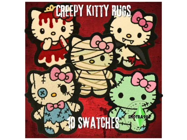 Alpha Creepy Kitty by Snotra902 - The Sims 4 custom content