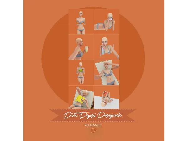 Mix Diet Pepsi Posepack - The Sims 4 Custom Content
