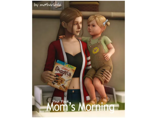 Mix Pose Pack Moms Morning by motherlode199 - The Sims 4 Custom Content