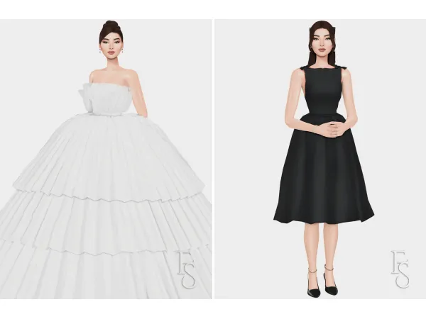 Mix Black Tie Lookbook by farfallasims - The Sims 4 Custom Content