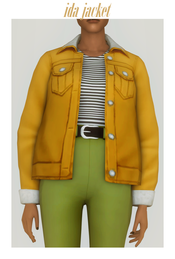 Maxis Match ida jacket by simsfinds - The Sims 4 Custom Content