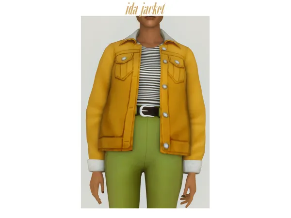 Maxis Match u00abidau00bb jacket by clumsyalien - The Sims 4 Custom Content