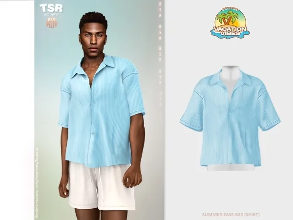 Mix SUMMER EASE 625 (SHIRT) BD1588 - The Sims 4 Custom Content