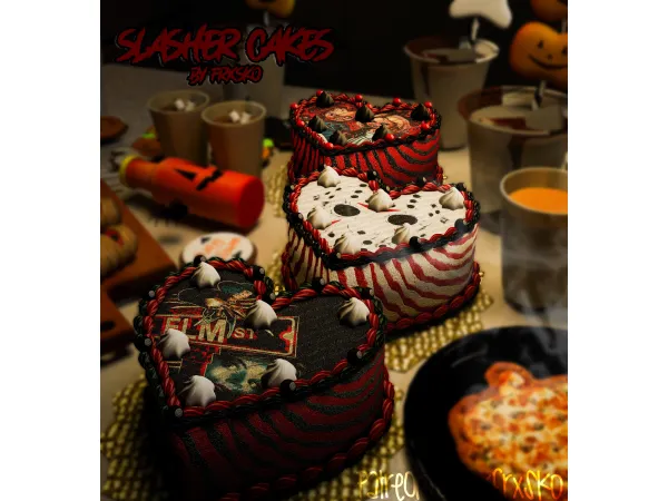Alpha Slasher Cakes by frxsk0 - The Sims 4 custom content