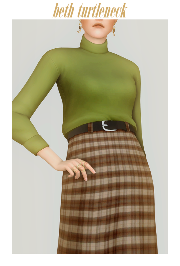 Maxis Match beth turtleneck by simsfinds - The Sims 4 Custom Content