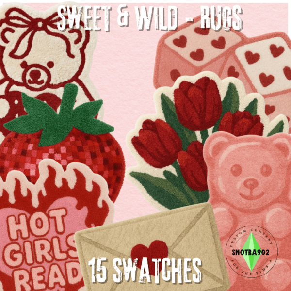 Alpha Sweet Wild Rugs by simsfinds - The Sims 4 Custom Content