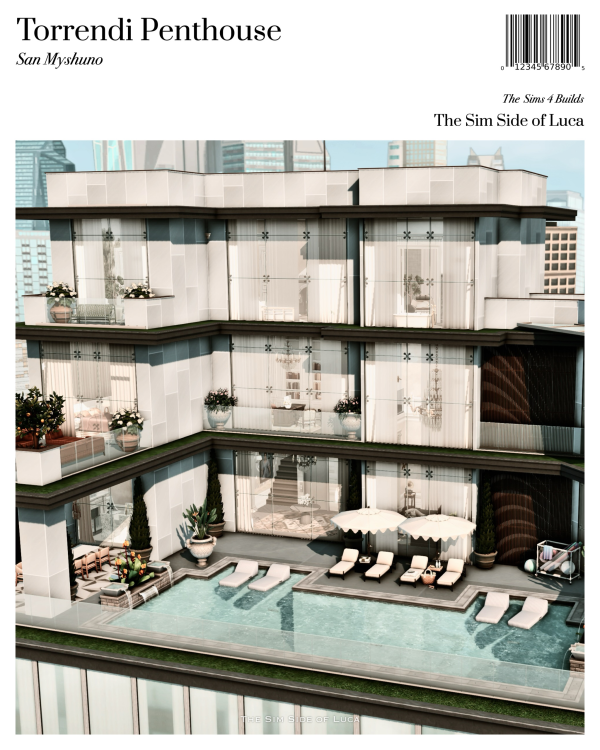 Mix Torrendi Luxury Penthouse San Myshuno by simsfinds - The Sims 4 Custom Content