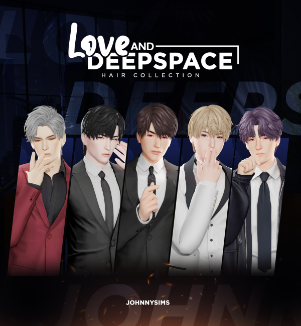 Maxis Match Love and Deepspace Hair Collection by simsfinds - The Sims 4 Custom Content