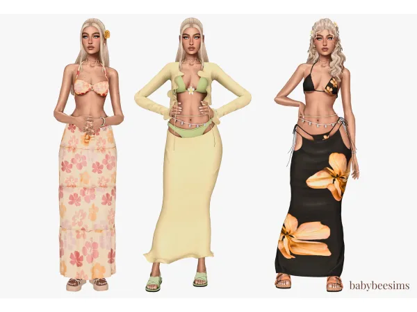 Mix Summer in Hawaii Everyday Lookbook by simsfinds - The Sims 4 Custom Content