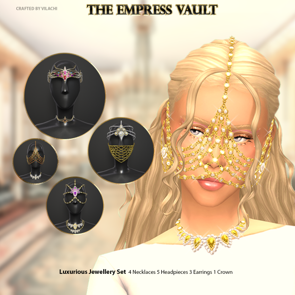 Mix Vilachi The Empress Vault Jewellery Set by simsfinds - The Sims 4 Custom Content