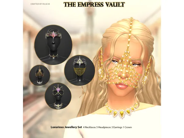 Mix Vilachi The Empress Vault Jewellery Set - The Sims 4 Custom Content