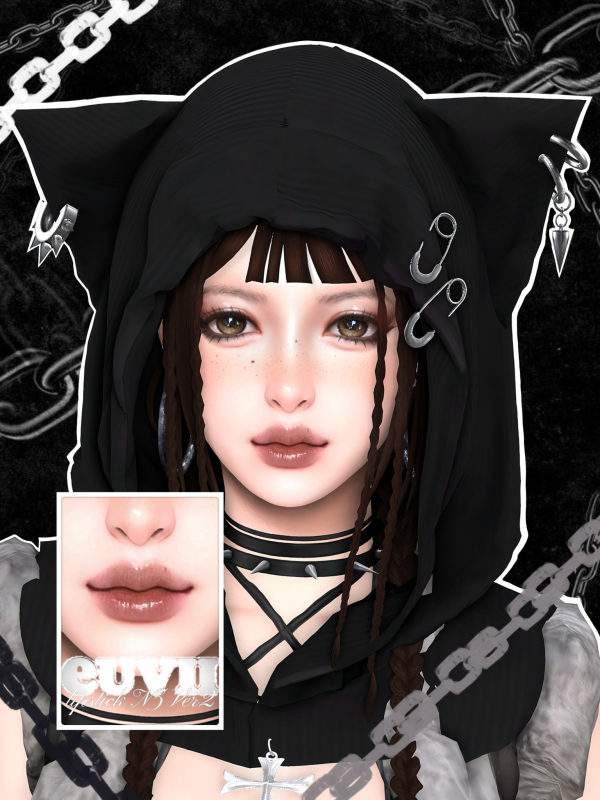 Mix [euvii] lipstick N5 ver2 by simsfinds - The Sims 4 Custom Content