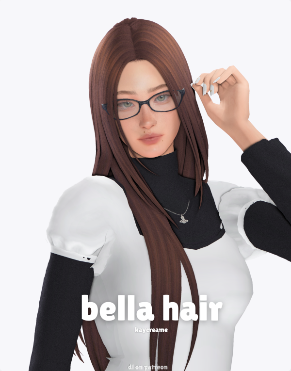 Maxis Match bella hair by simsfinds - The Sims 4 Custom Content