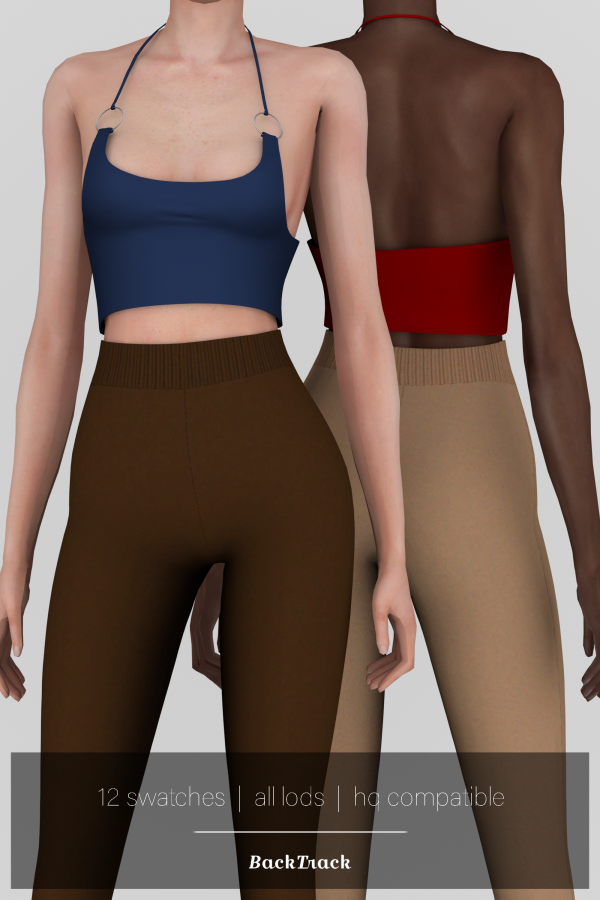 Alpha Katia Top by BackTrack - The Sims 4 Custom Content