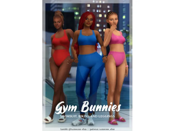 Maxis Match Gym Bunnies Collection by someone_elsa - The Sims 4 Custom Content