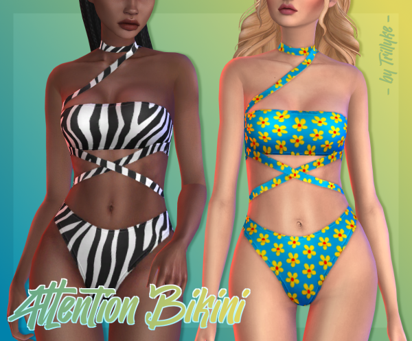 Maxis Match Attention Bikini by simsfinds - The Sims 4 Custom Content