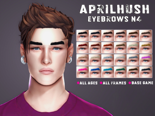 Maxis Match eyebrows N4 by simsfinds - The Sims 4 Custom Content