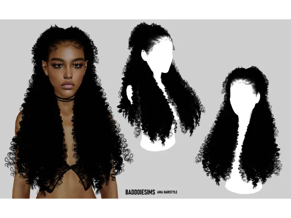 Alpha AMA HAIRSTYLE by simsfinds - The Sims 4 Custom Content