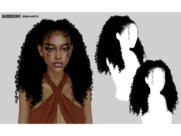 Alpha SERENNA HAIRSTYLE by badddiesims - The Sims 4 Custom Content