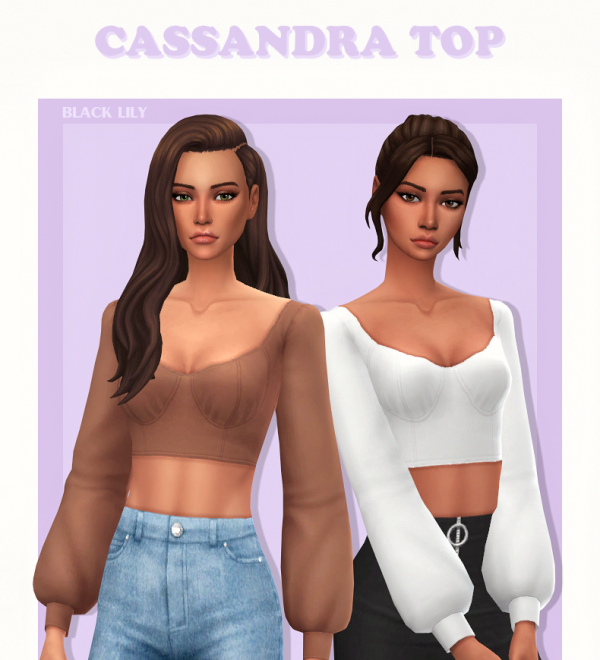 Maxis Match Cassandra Top by simsfinds - The Sims 4 Custom Content