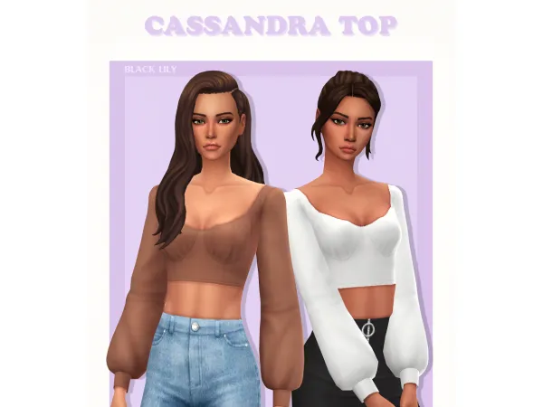 Maxis Match Cassandra Top by Black Lily - The Sims 4 Custom Content