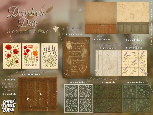 Alpha OOTD BuildBuy Deirdre's Day PART2 GreenHouse - The Sims 4 Custom Content