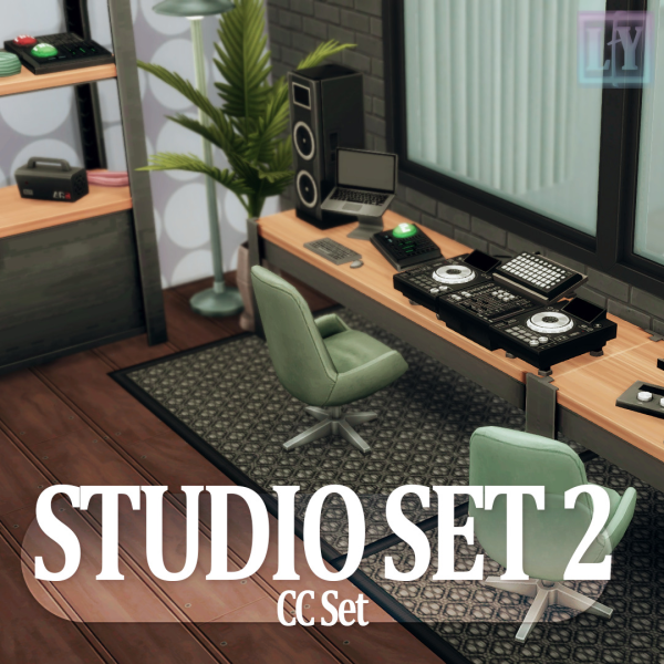 Maxis Match Studio SET 2 by simsfinds - The Sims 4 Custom Content