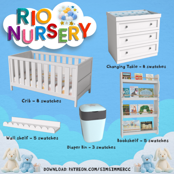 Mix Rio Nursery by simsfinds - The Sims 4 Custom Content