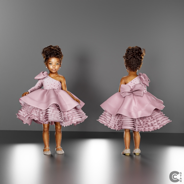 Mix Toddler Ruffle Dress with Oversized Bow cool_content_star by cool_content_star - The Sims 4 Custom Content