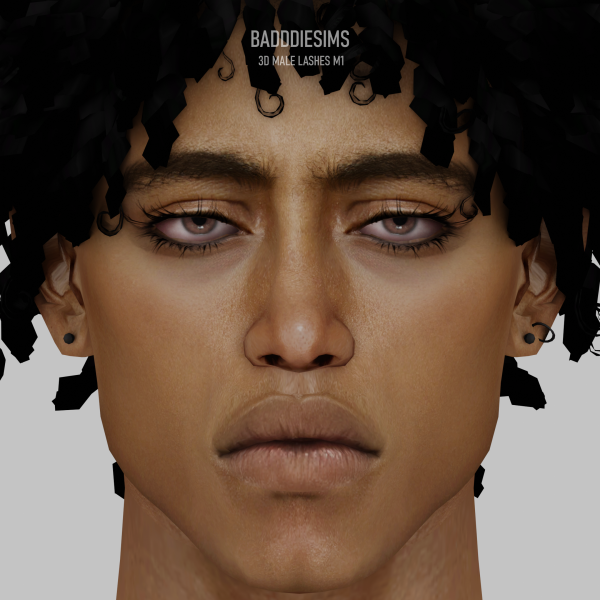 Alpha 3D MALE LASHES M1 by simsfinds - The Sims 4 Custom Content