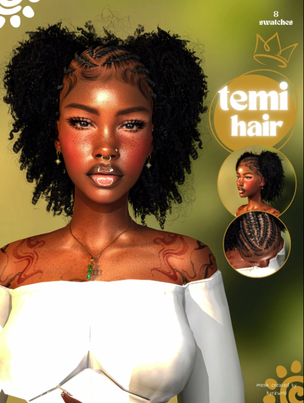 Alpha 𝐓𝐄𝐌𝐈 𝐇𝐀𝐈𝐑 by simsfinds - The Sims 4 Custom Content