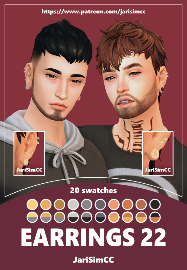 Maxis Match JariSimCC Earrings 22 by simsfinds - The Sims 4 Custom Content