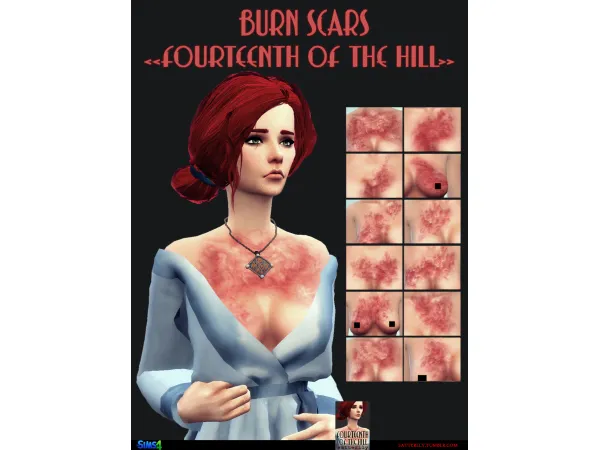 Mix Burn scars Fourteenth of the Hill by satterlly - The Sims 4 Custom Content