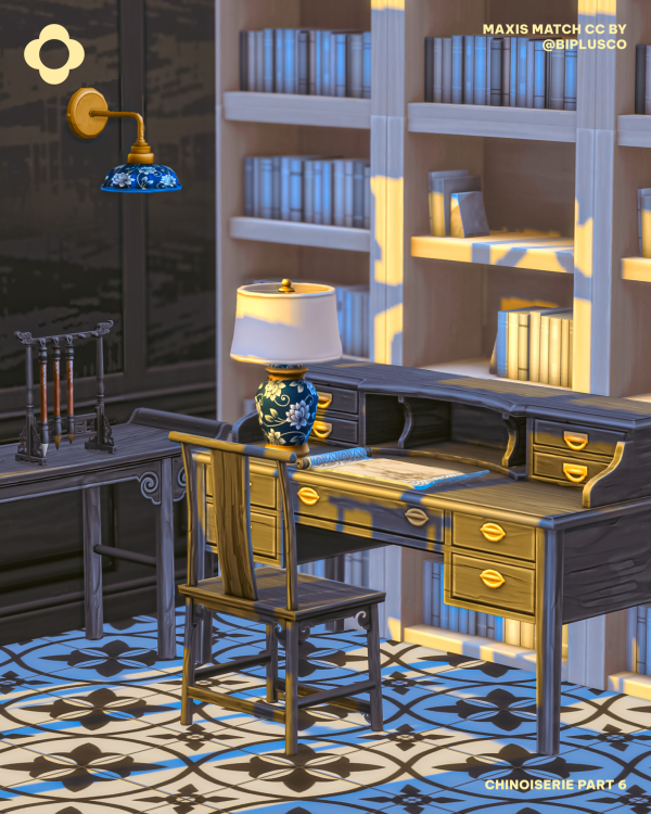 Maxis Match Chinoiserie Part 6 Still Brush Quiet Light by simsfinds - The Sims 4 Custom Content
