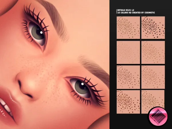 Maxis Match Elara Details N121 L2 Freckles by cosimetic - The Sims 4 Custom Content