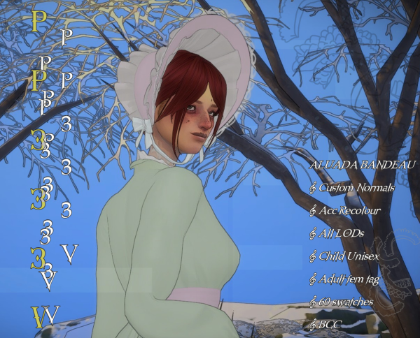 Maxis Match Alauda Bonnet Bandeau by simsfinds - The Sims 4 Custom Content